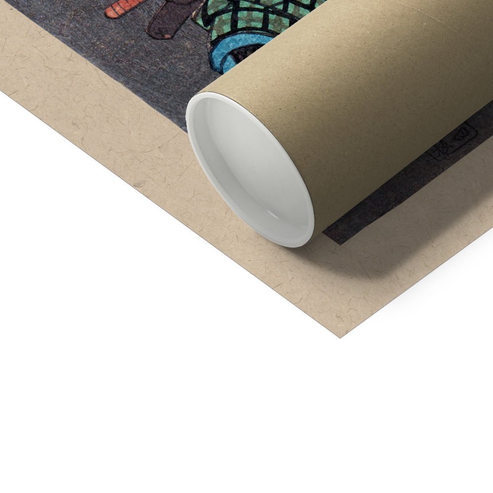 Utagawa Kuniyoshi: Jiraiya fighting Orochimaru Japanese Ukiyo-e Samurai Ronin Frog Toad Decor Antique Asian Fine Art Print