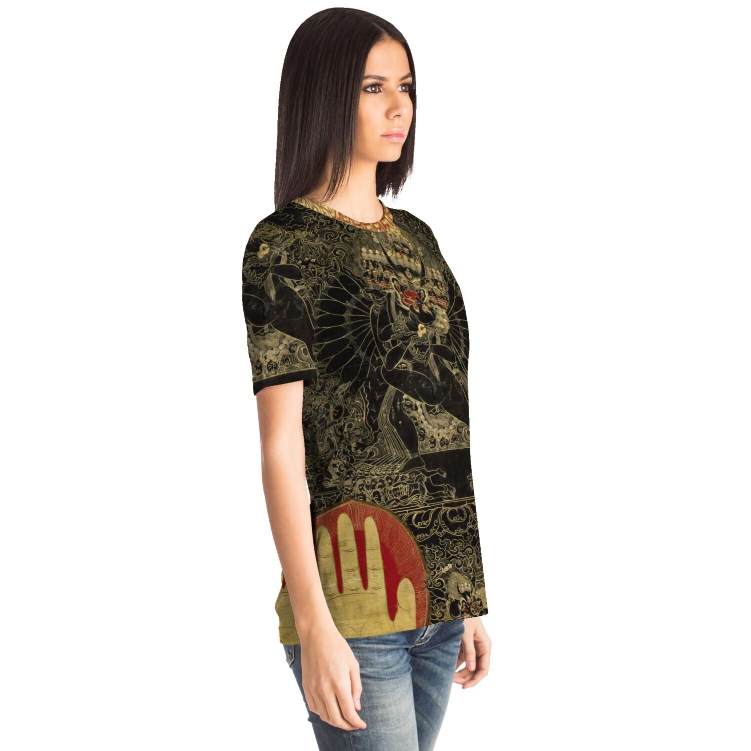 Vajrabhairava and Vajravetali | Erotic Divine Union | Sacred Tantric Sexuality Tibetan Thangka Graphic Art T-Shirt