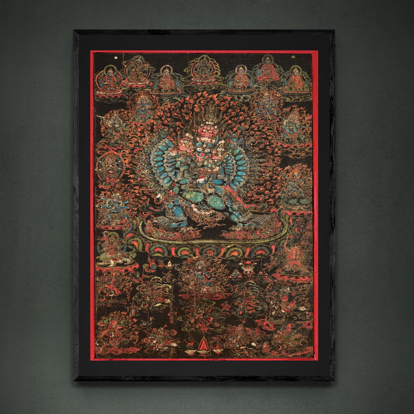 Vajrabhairava, Tibetan Thangka Vajrayana Antique Giclée Fine Art Print