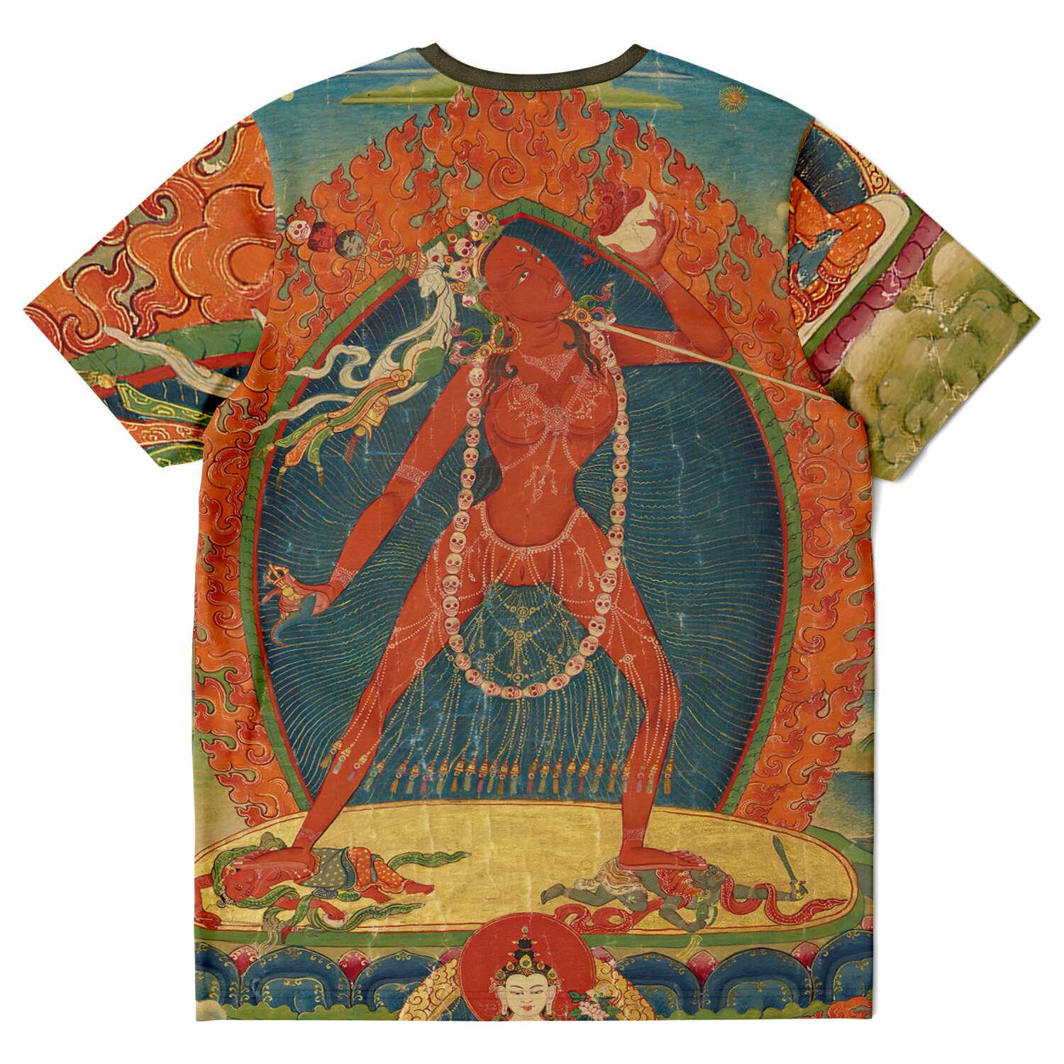 Vajrayogini Tibetan Vajrayana Thangka Erotic Tantric Tantra Deity Goddess Feminist Buddhist Mahayana Vintage Antique Art T-Shirt Tee