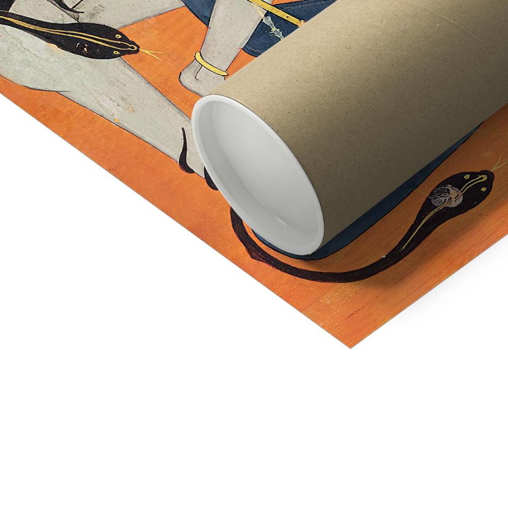 Vintage Indian Tantric Art | Kundalini Tantra w Sun Moon Yoni Lingam | Sacred Sexuality, Chakra Fine Art Print