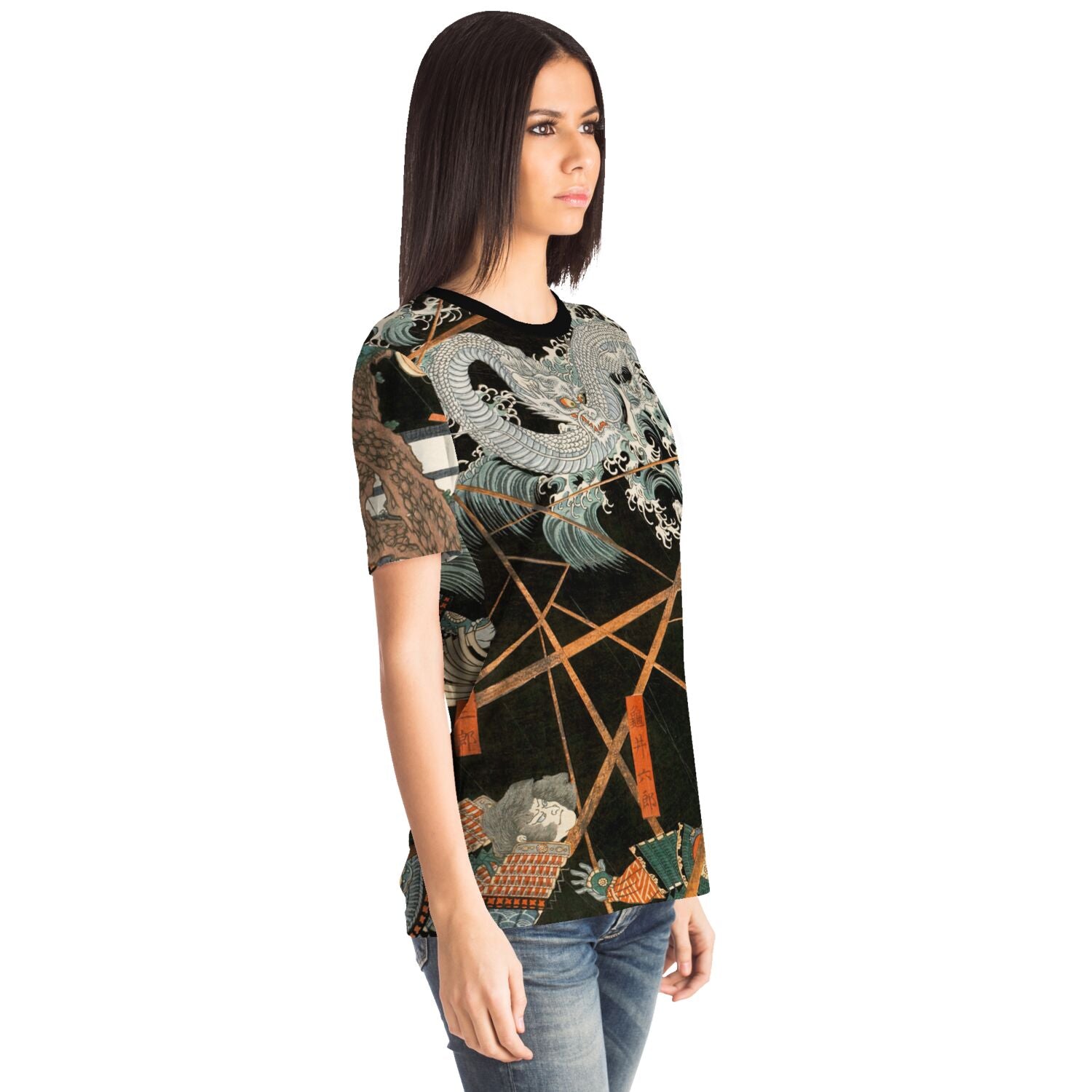 White Dragon Ascends to Heaven from the Koromo River at the Battle of Takadachi Graphic Art T-Shirt