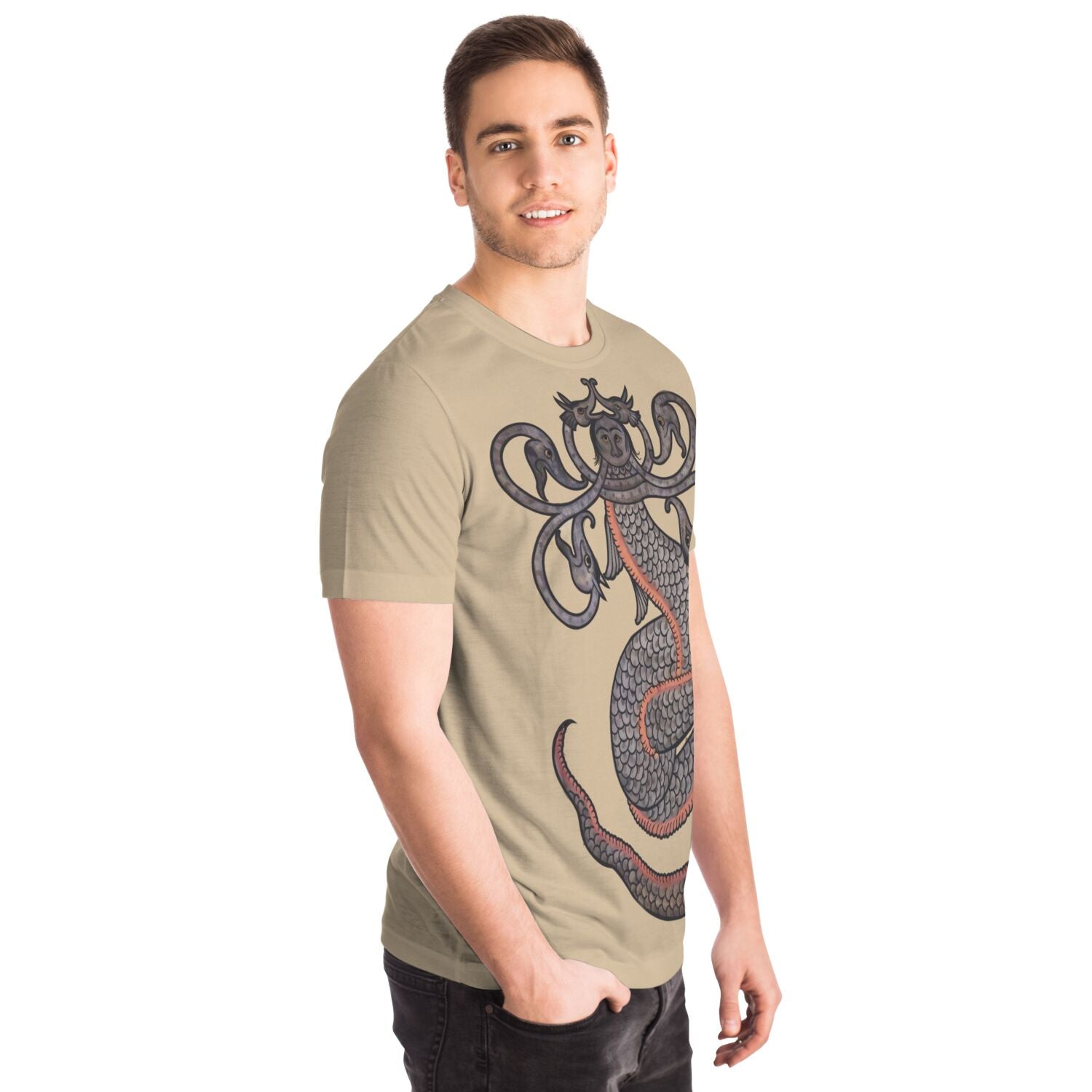 Wonders of Creation and Oddities of Existing Things | Zakariya al-Qazwini, Medieval Persian Illustrated Serpent Snake Manuscript Graphic Art T-Shirt