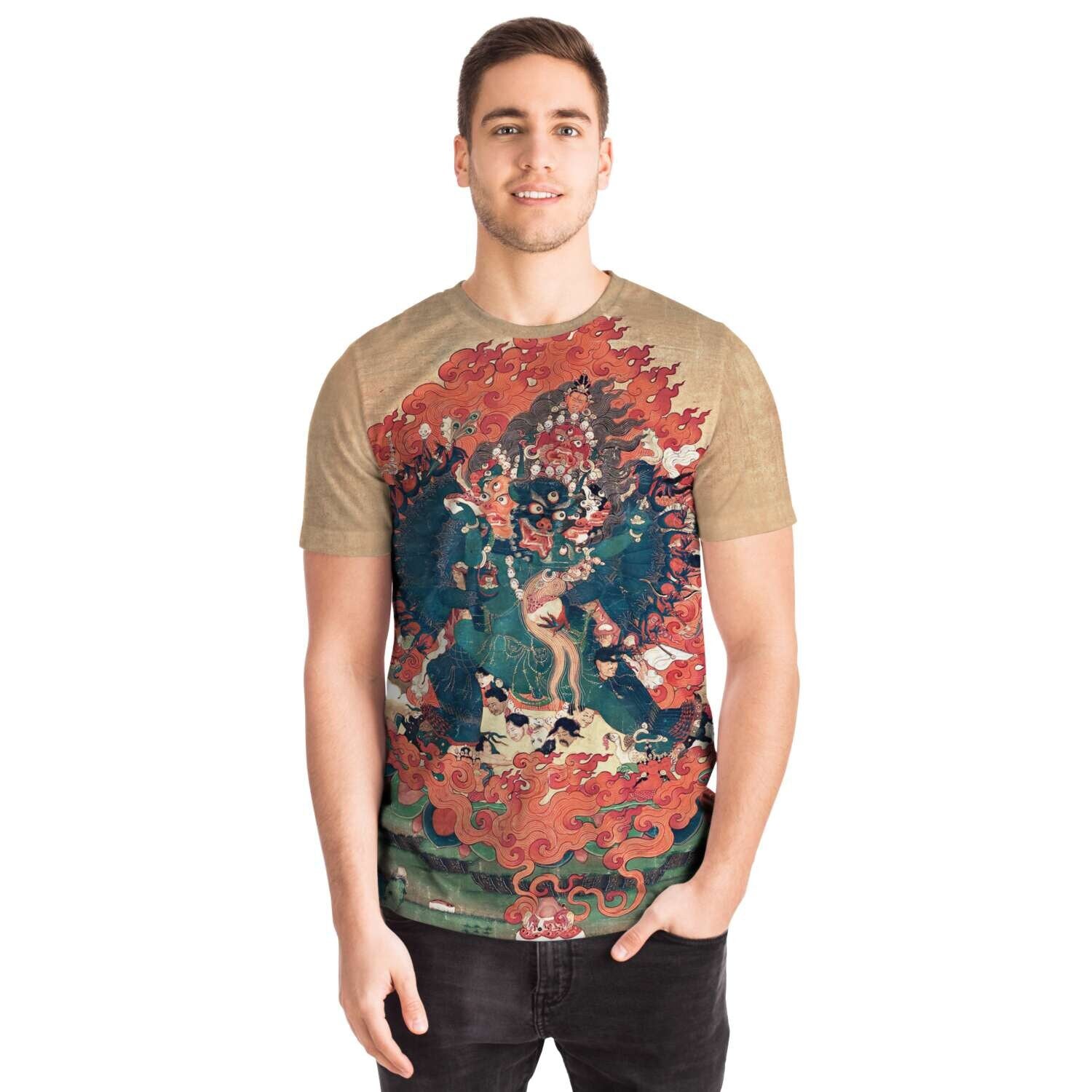 Yamantaka Tibetan Vajrayana Buddhist Thangka Deity Vintage T-Shirt