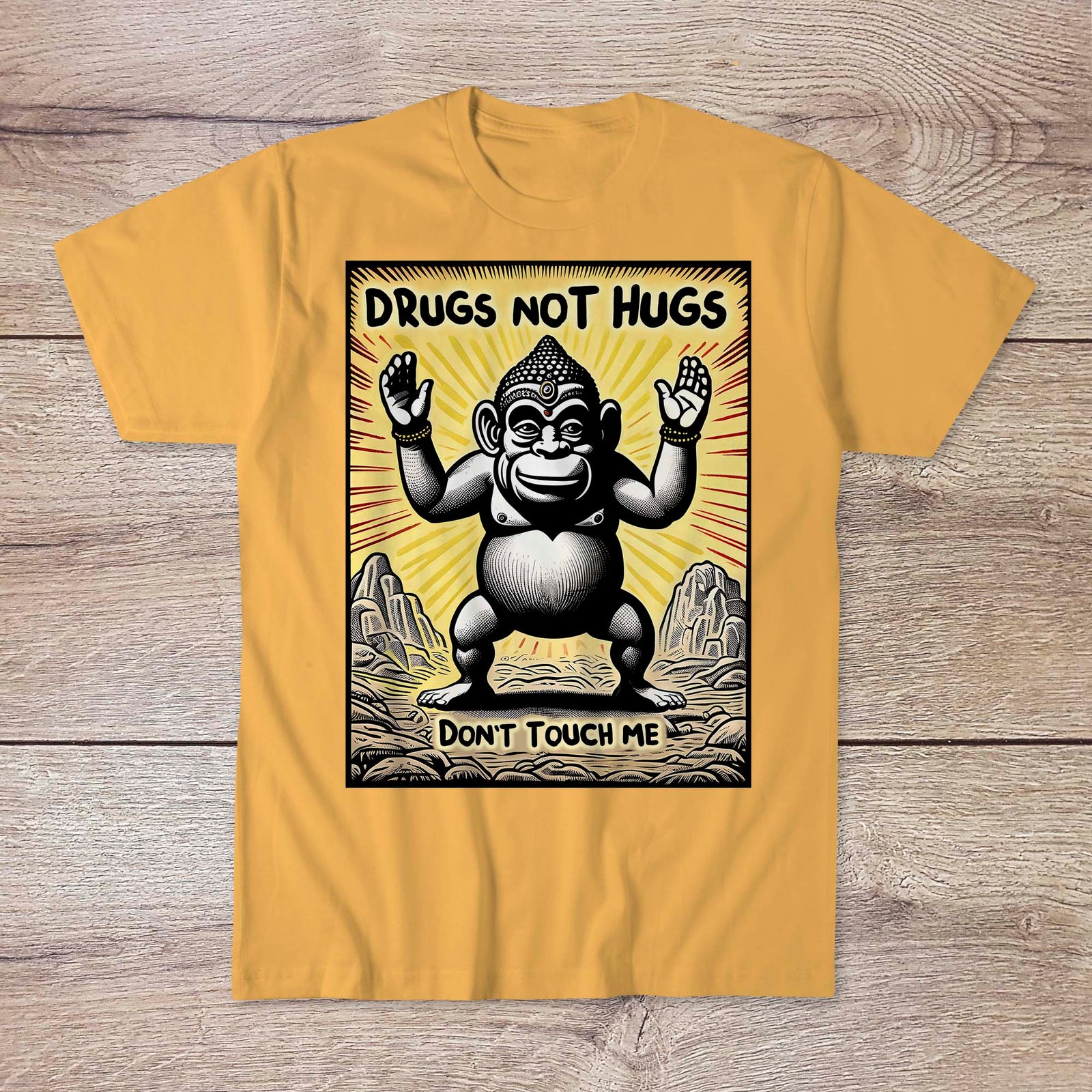 Psychedelic Drugs (Not Hugs), Antisocial Sarcastic Offensive Morbid Dark Humor Mental Health (Don't Touch Me) Tshirt