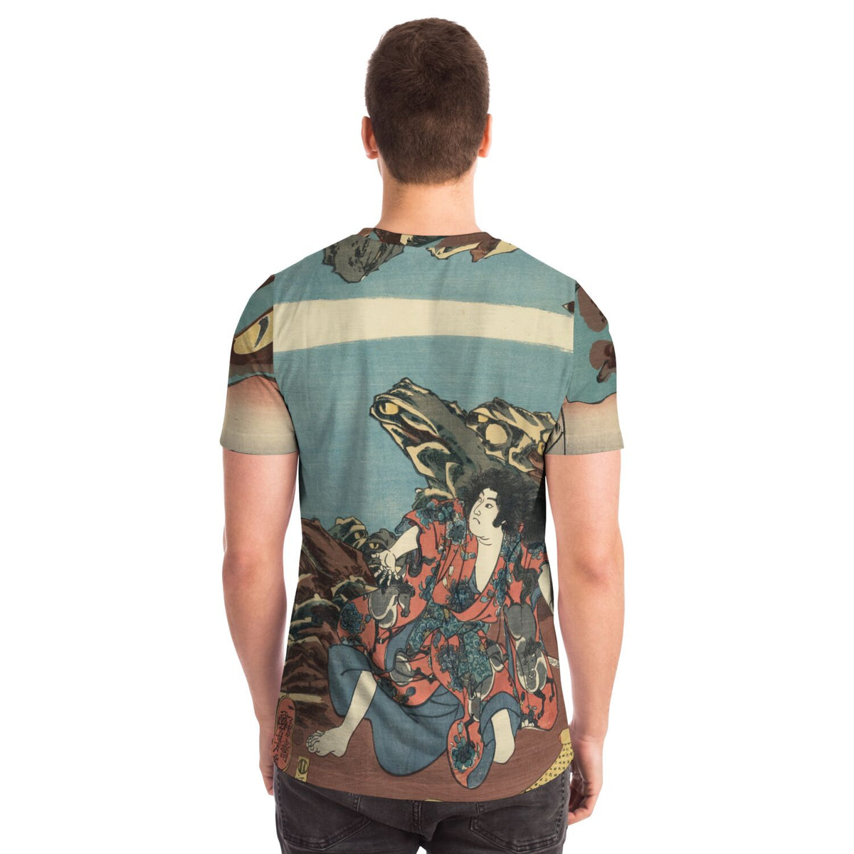Gama Sennin Frog Magic | Kuniyoshi Utagawa Ukiyo-e Toad Masterpiece | Edo Period Japan All-Over-Print T-Shirt