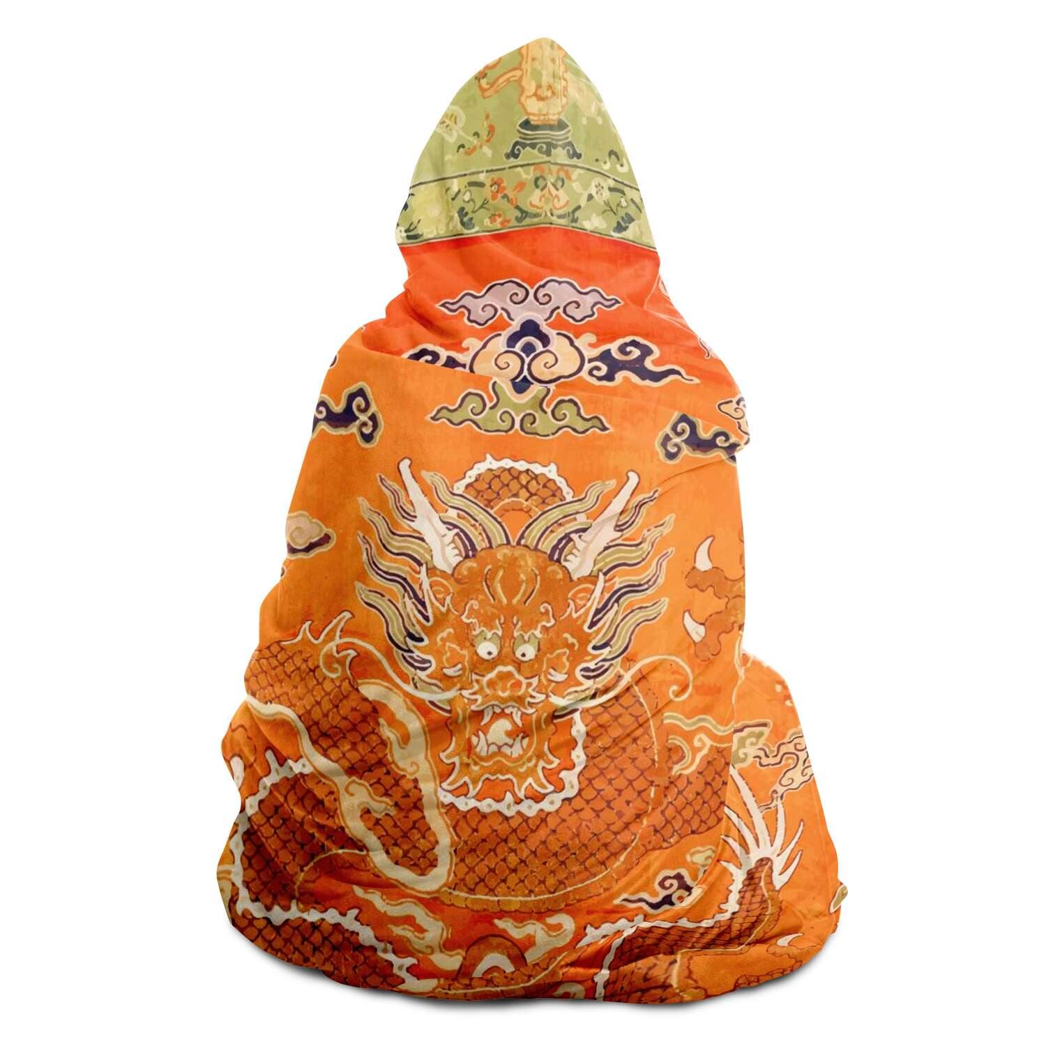 Hooded Blanket - AOP 18th Century Taoist Altar Hooded Blanket