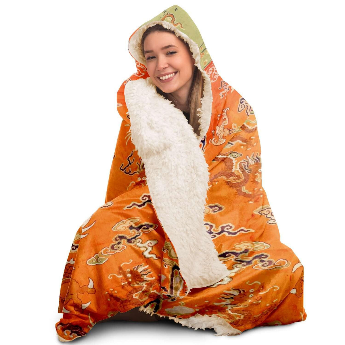 18th Century Taoist Altar Hooded Blanket