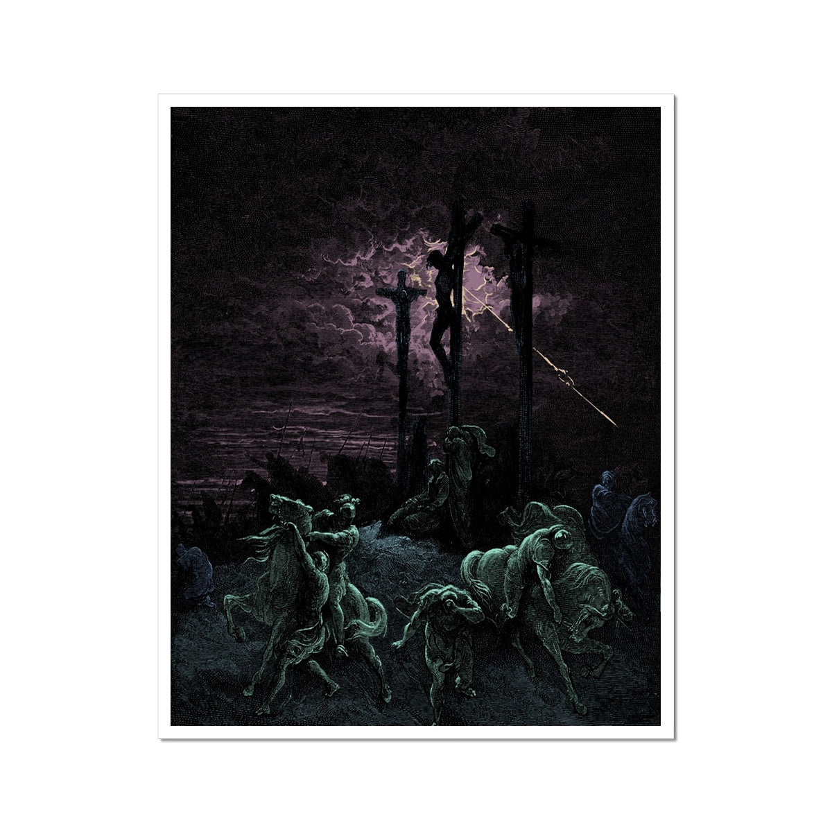 The Crucifixion of Jesus by Gustave Doré | Biblical Christian Passion of Christ Spiritual Wall Art Gift Vintage Fine Art Print