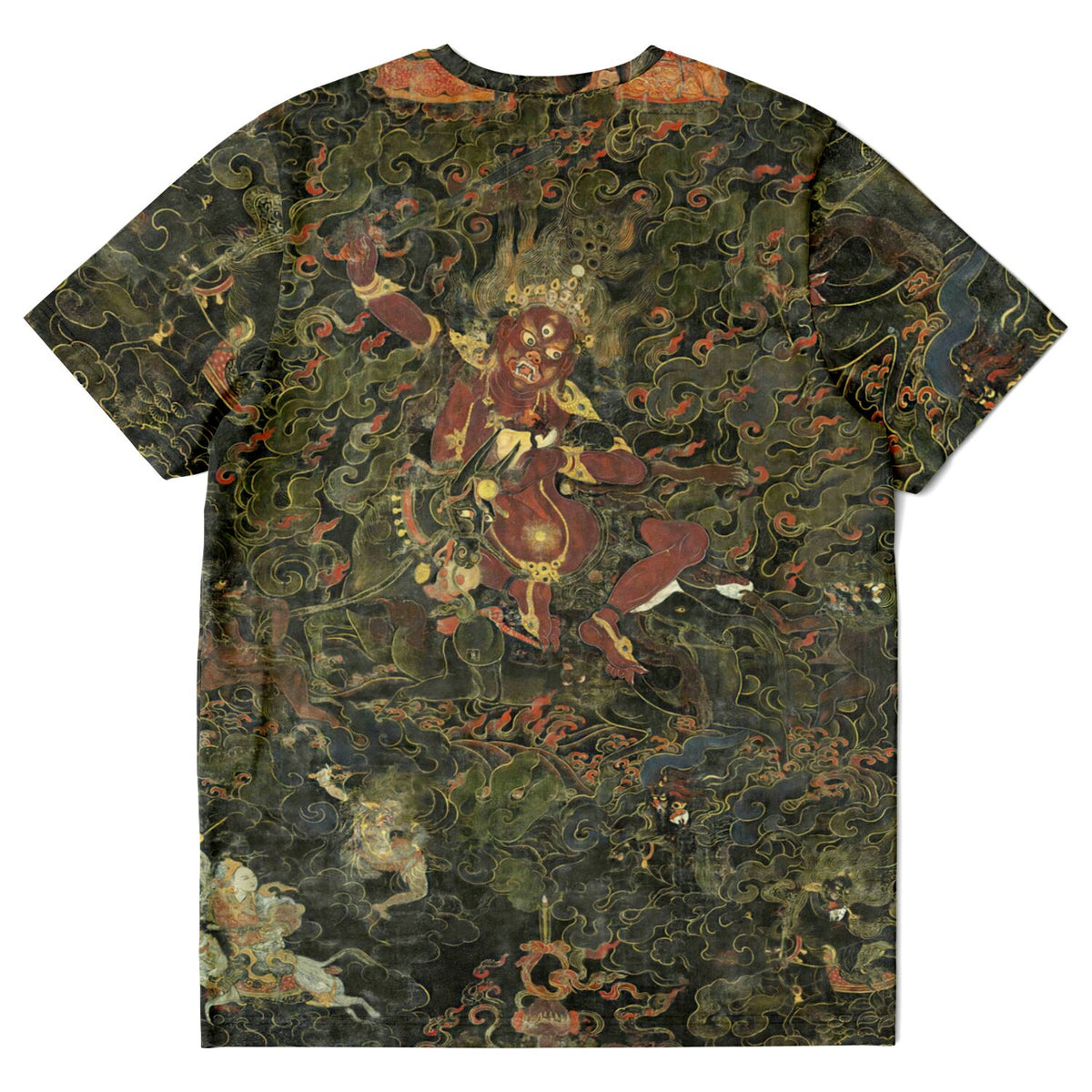Palden Lhamo, Shri Devi Tibetan Buddhist Wrathful Protector Deity | Antique Thangka All-Over-Print T-Shirt