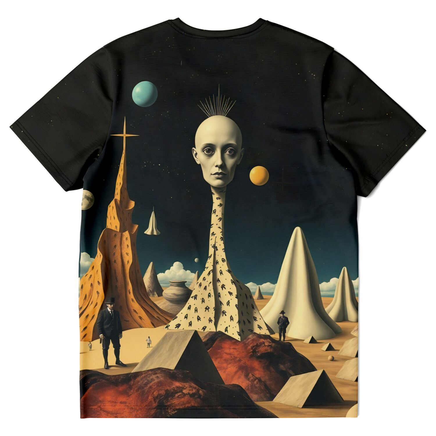 Surrealist Art, Alien Gods Planet, Dali Collage, Trippy Vintage 420 Retro Art, All-Over-Print T-Shirt