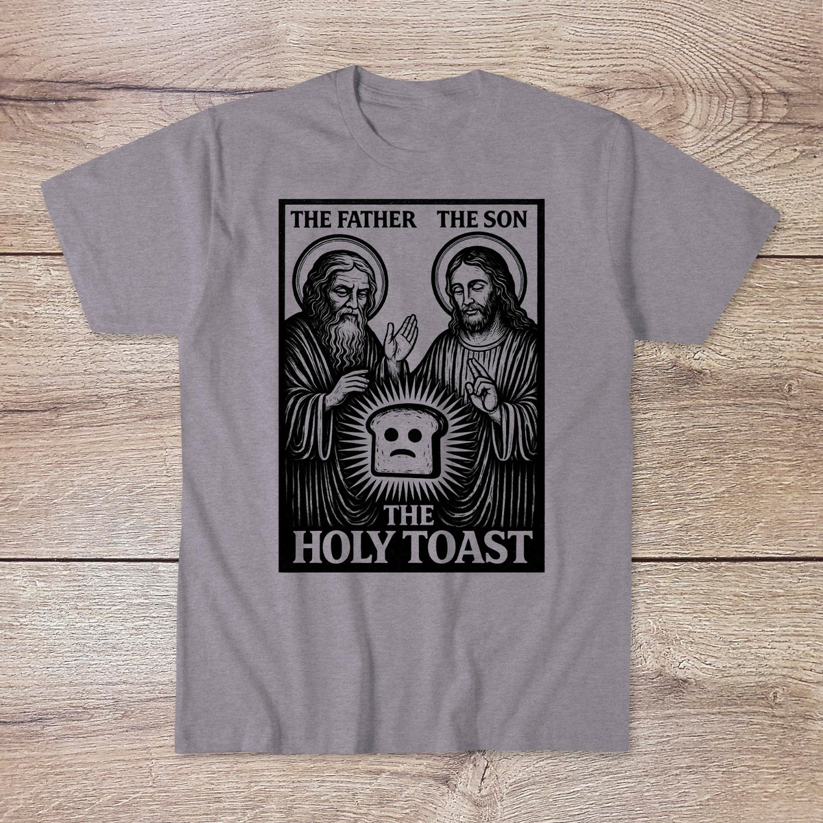 The Holy Toast: Blasphemous Atheist Medieval Tee | Funny Christian Middle-Ages Graphic Art T-Shirt