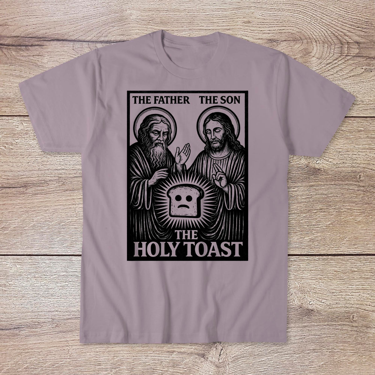 The Holy Toast: Blasphemous Atheist Medieval Tee | Funny Christian Middle-Ages Graphic Art T-Shirt