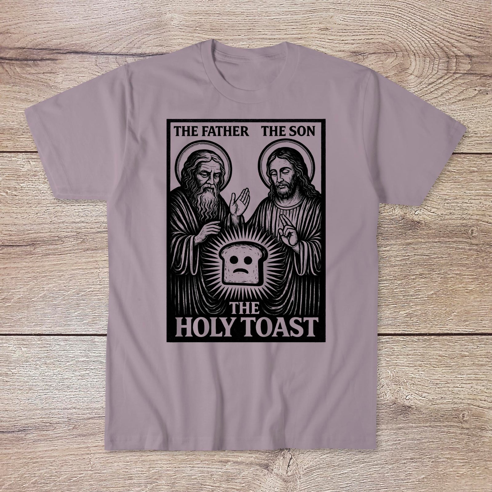 The Holy Toast: Blasphemous Atheist Medieval Tee | Funny Christian Middle-Ages Graphic Art T-Shirt