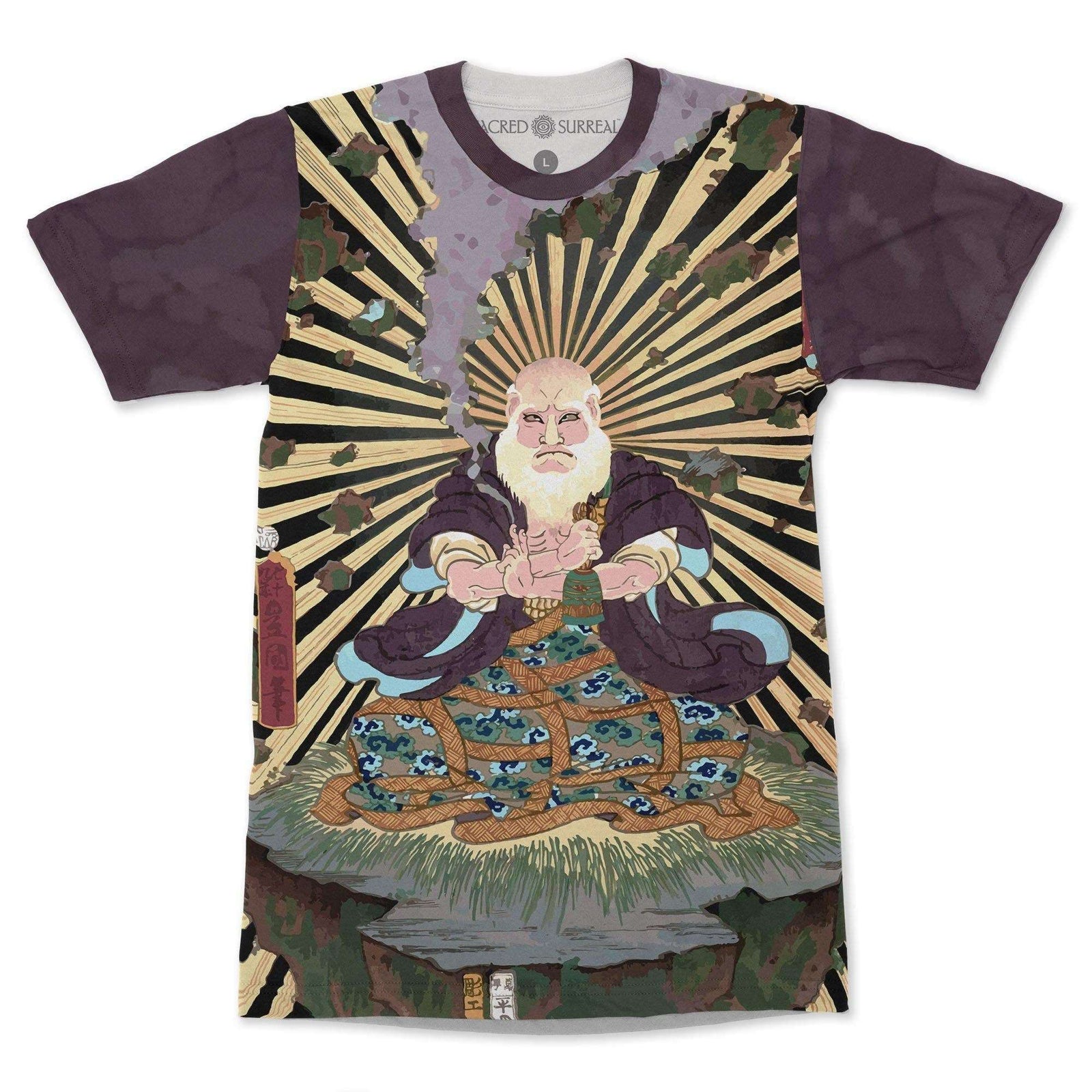 A Contest of Magic Scenes, Japanese Samurai Sorcerer, Vintage Utagawa Kunisada Ukiyoe T-Shirt