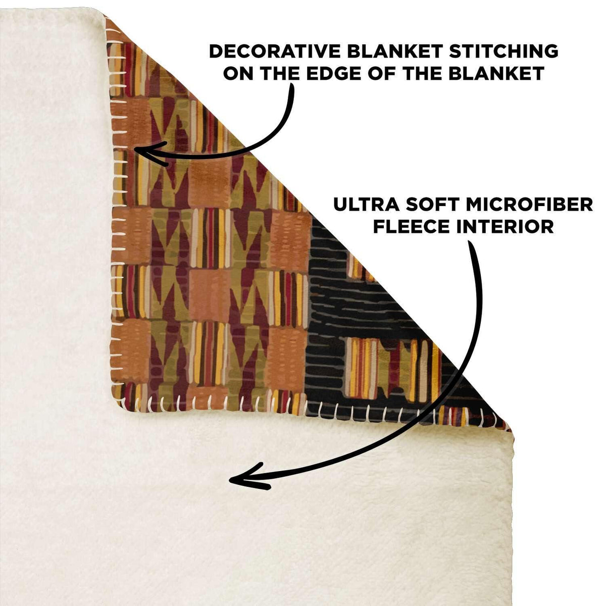 African Blanket: Kente Cloth Design (Ghana)
