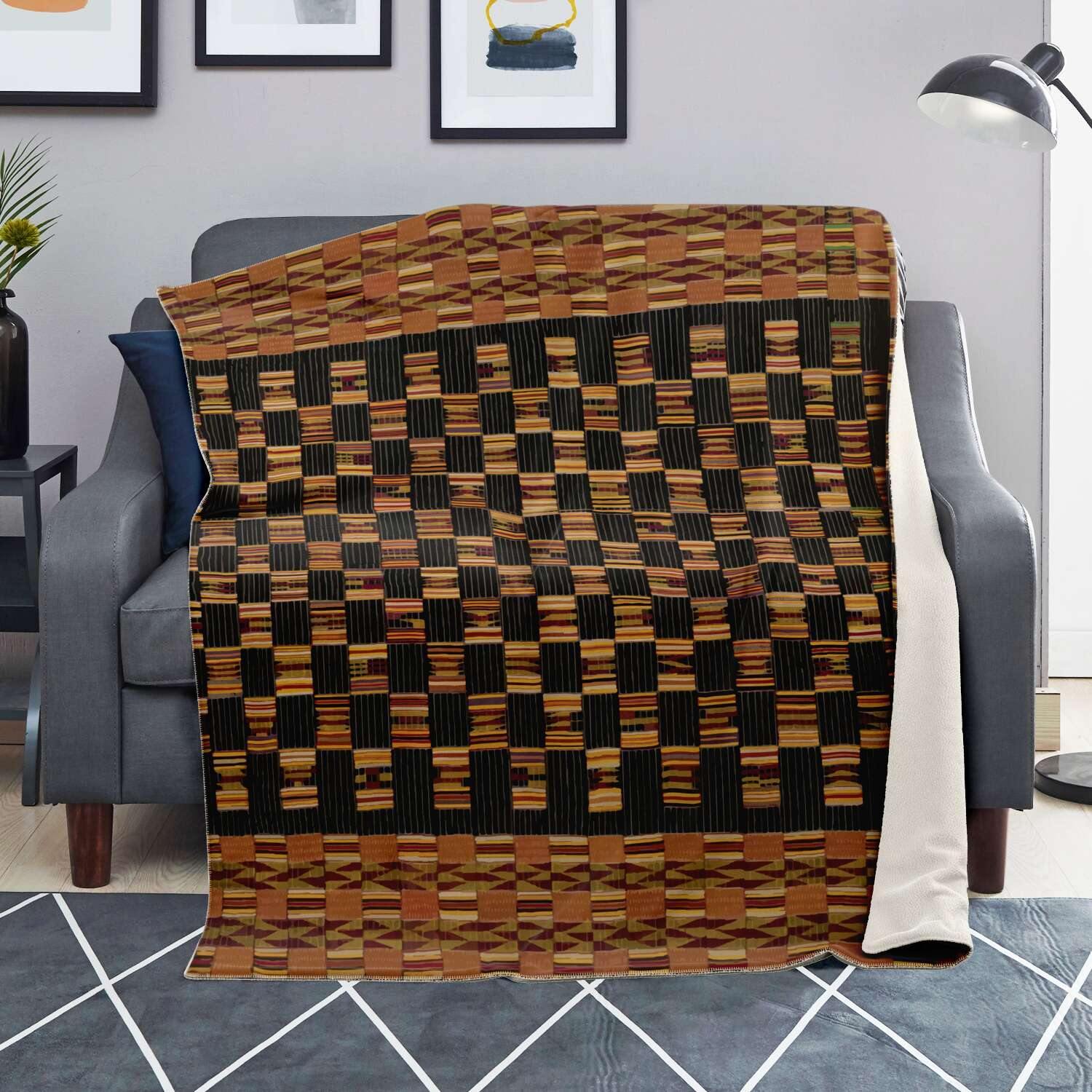 African Blanket: Kente Cloth Design (Ghana)