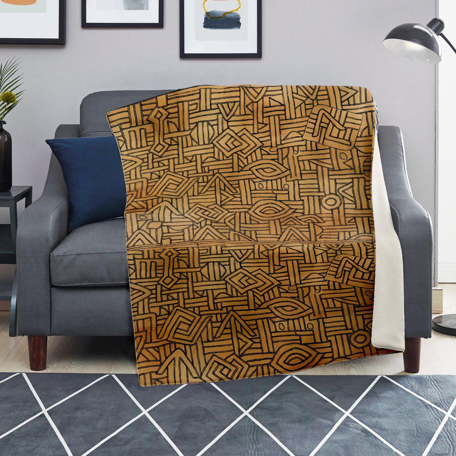 African Blanket: Traditional Kuba-Cloth Style