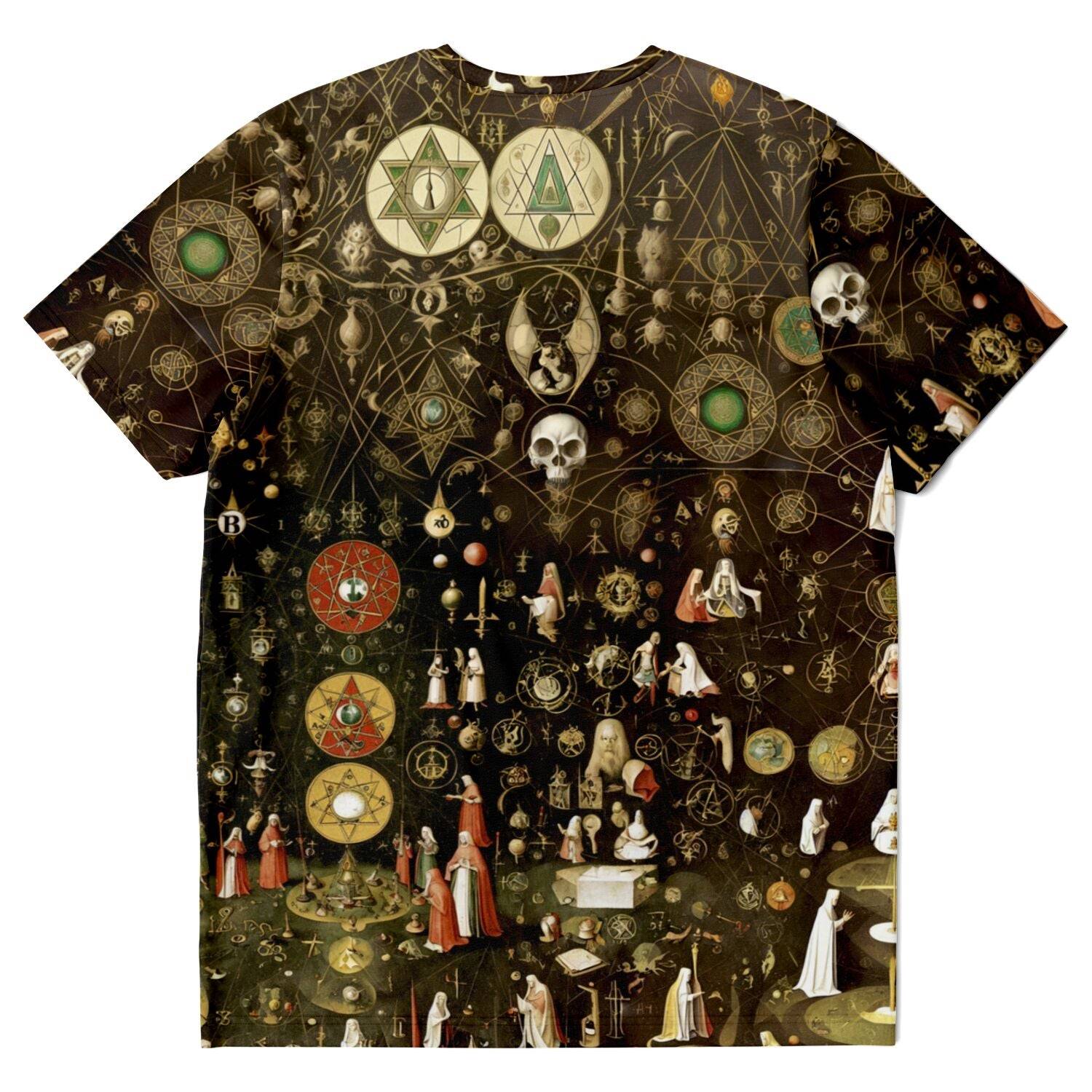 Alchemical Hermetic Symbolism and Talismans | Mystical Occult Astrological Chart | Vintage Kabbala Graphic Art T-Shirt