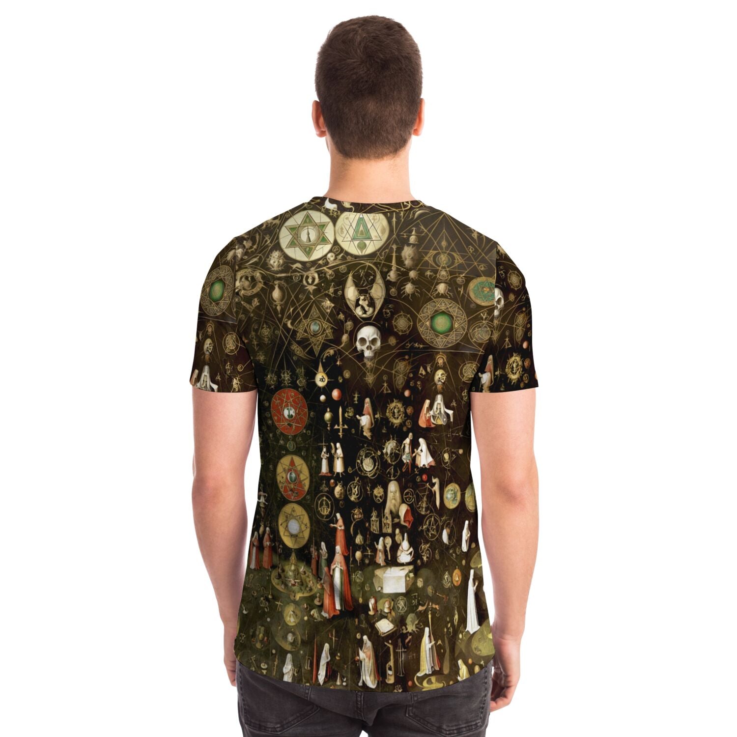 Alchemical Hermetic Symbolism and Talismans | Mystical Occult Astrological Chart | Vintage Kabbala Graphic Art T-Shirt