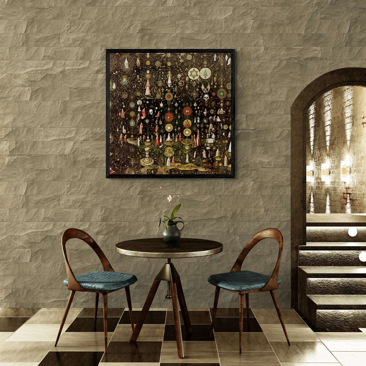 Alchemical Hermetic Symbolism | Arcane Secret Wisdom | Illuminati Freemason Astrology | Vintage Occult Kabbala Fine Art Print