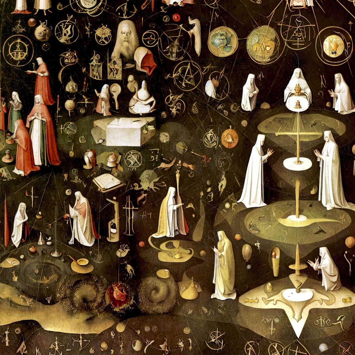 Alchemical Hermetic Symbolism | Arcane Secret Wisdom | Illuminati Freemason Astrology | Vintage Occult Kabbala Fine Art Print