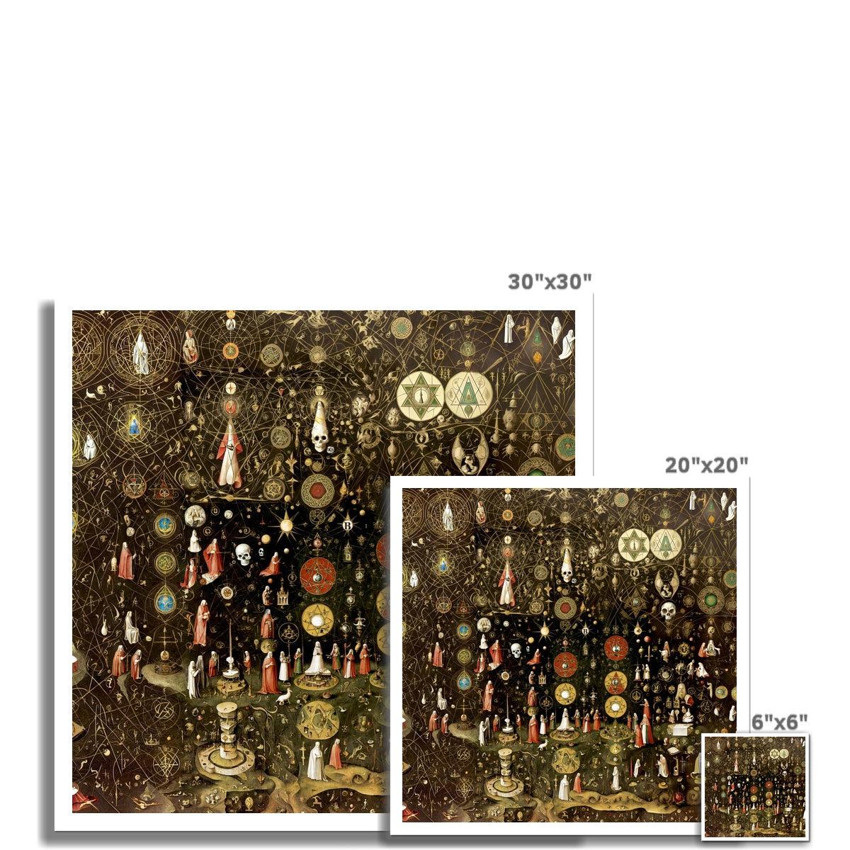 Alchemical Hermetic Symbolism | Arcane Secret Wisdom | Illuminati Freemason Astrology | Vintage Occult Kabbala Fine Art Print