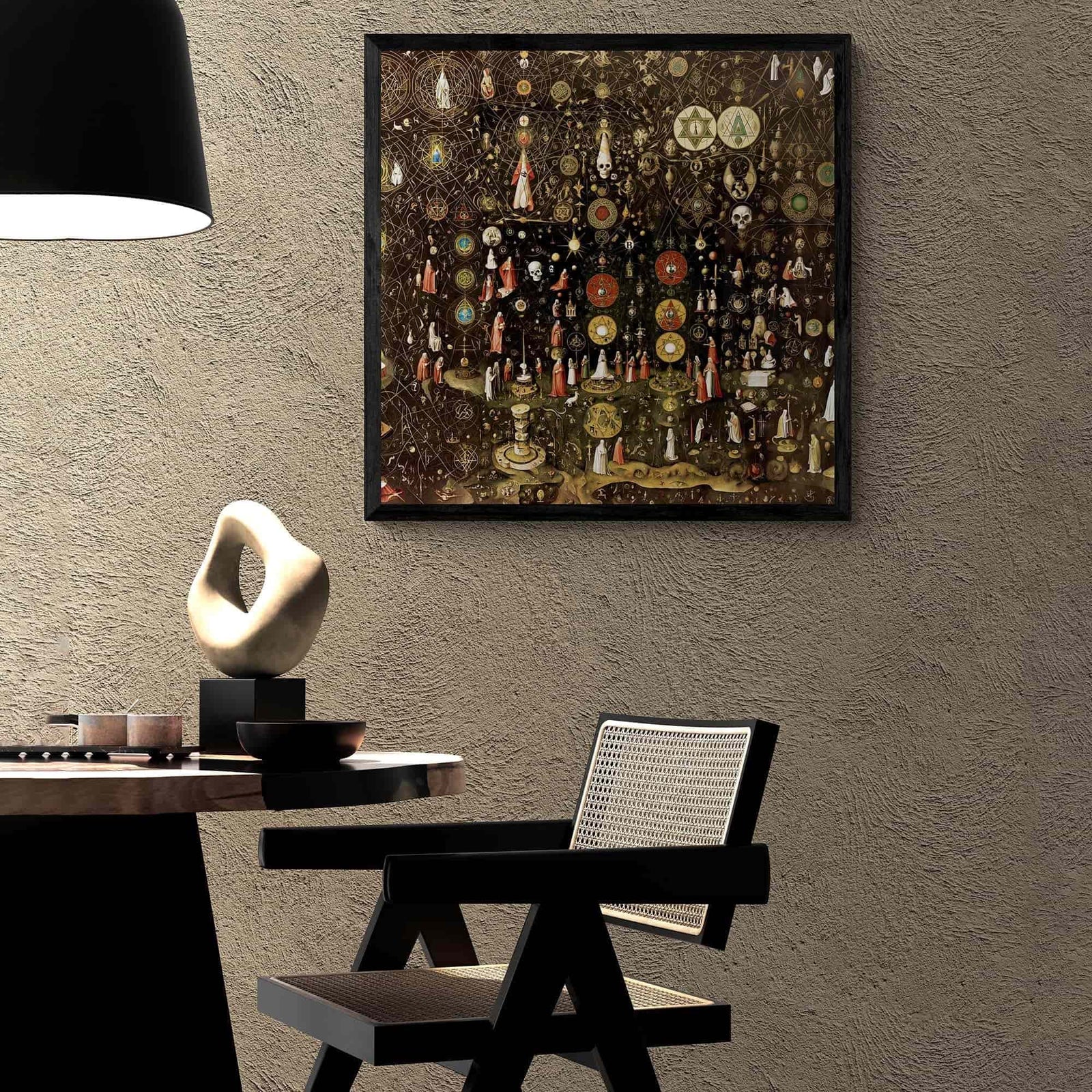 Alchemical Hermetic Symbolism | Arcane Secret Wisdom | Illuminati Freemason Astrology | Vintage Occult Kabbala Fine Art Print