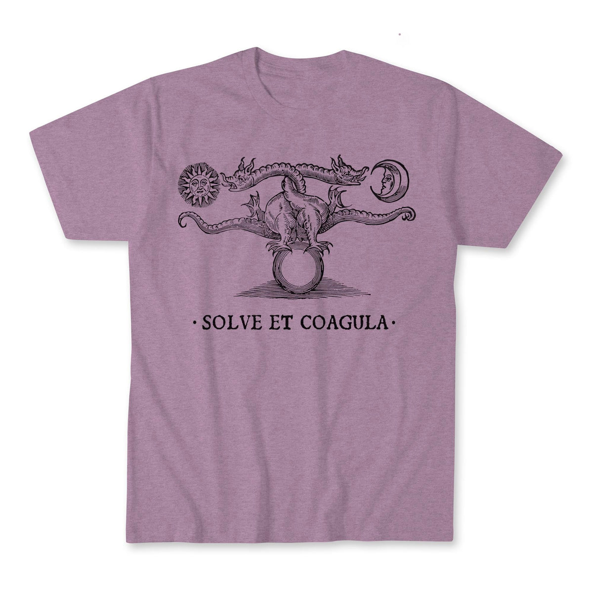 Alchemical, Medieval Occult Celtic Dragon | Esoteric Pagan "Solve Et Coagula" Graphic Art T-Shirt