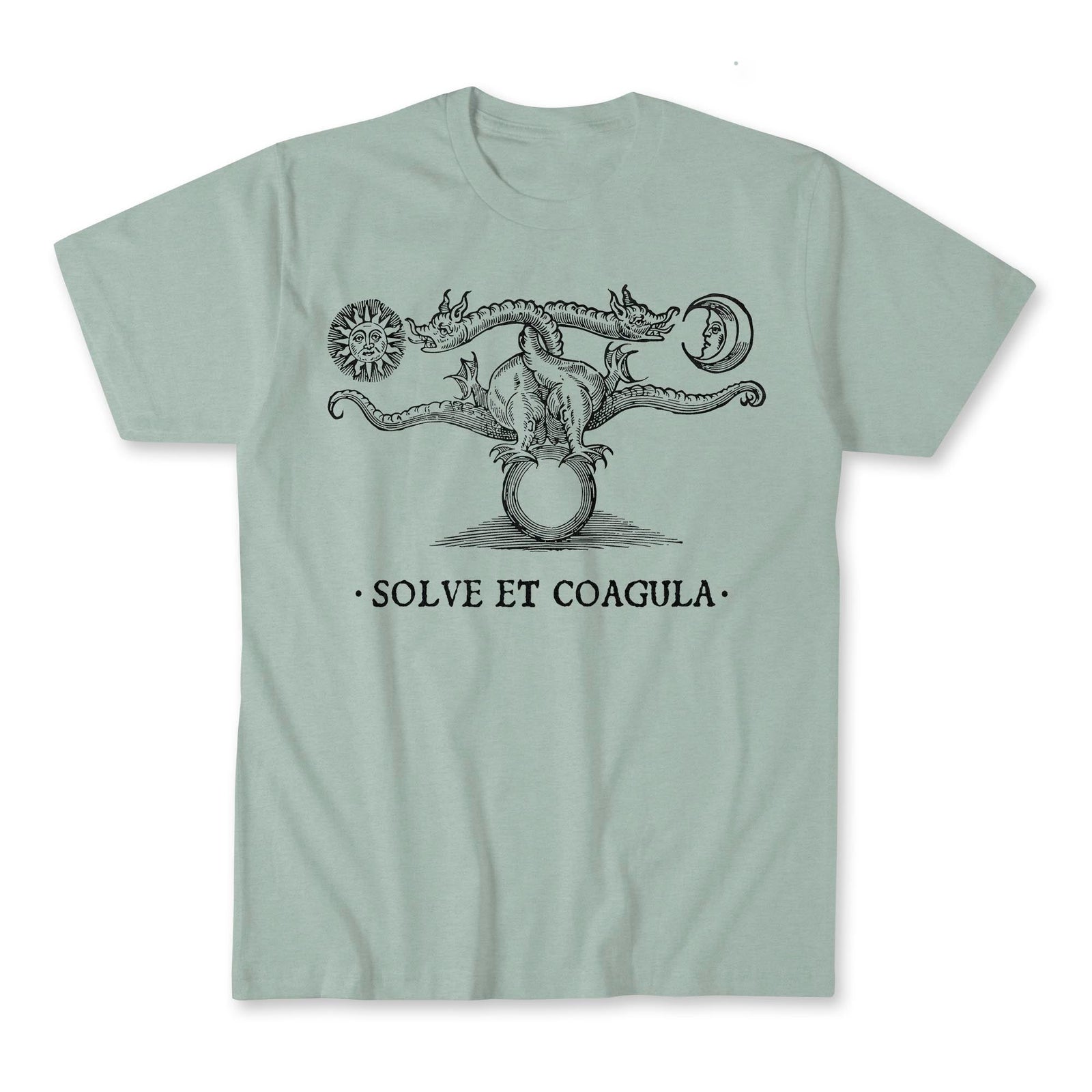 Alchemical, Medieval Occult Celtic Dragon | Esoteric Pagan "Solve Et Coagula" Graphic Art T-Shirt