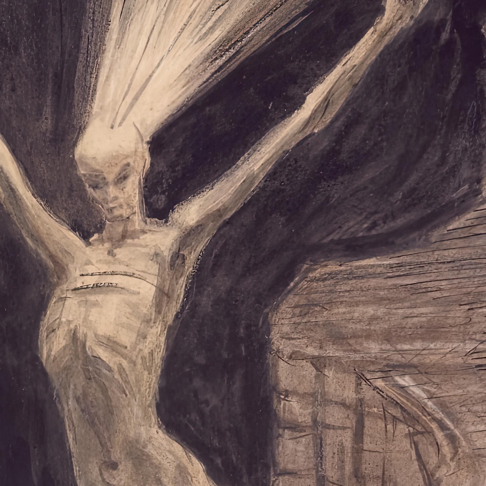 Framed Print Alfred Kubin: God of Light | Antique Symbolist Surrealist | Gothic Home Decor | Dark Fantasy Occult Mystic Pagan Magick Framed Art Print