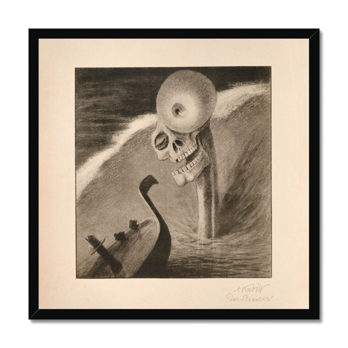 Alfred Kubin Oblivion Symbolist Surreal Vintage Surrealist Antique Gothic Occult Framed Art Print