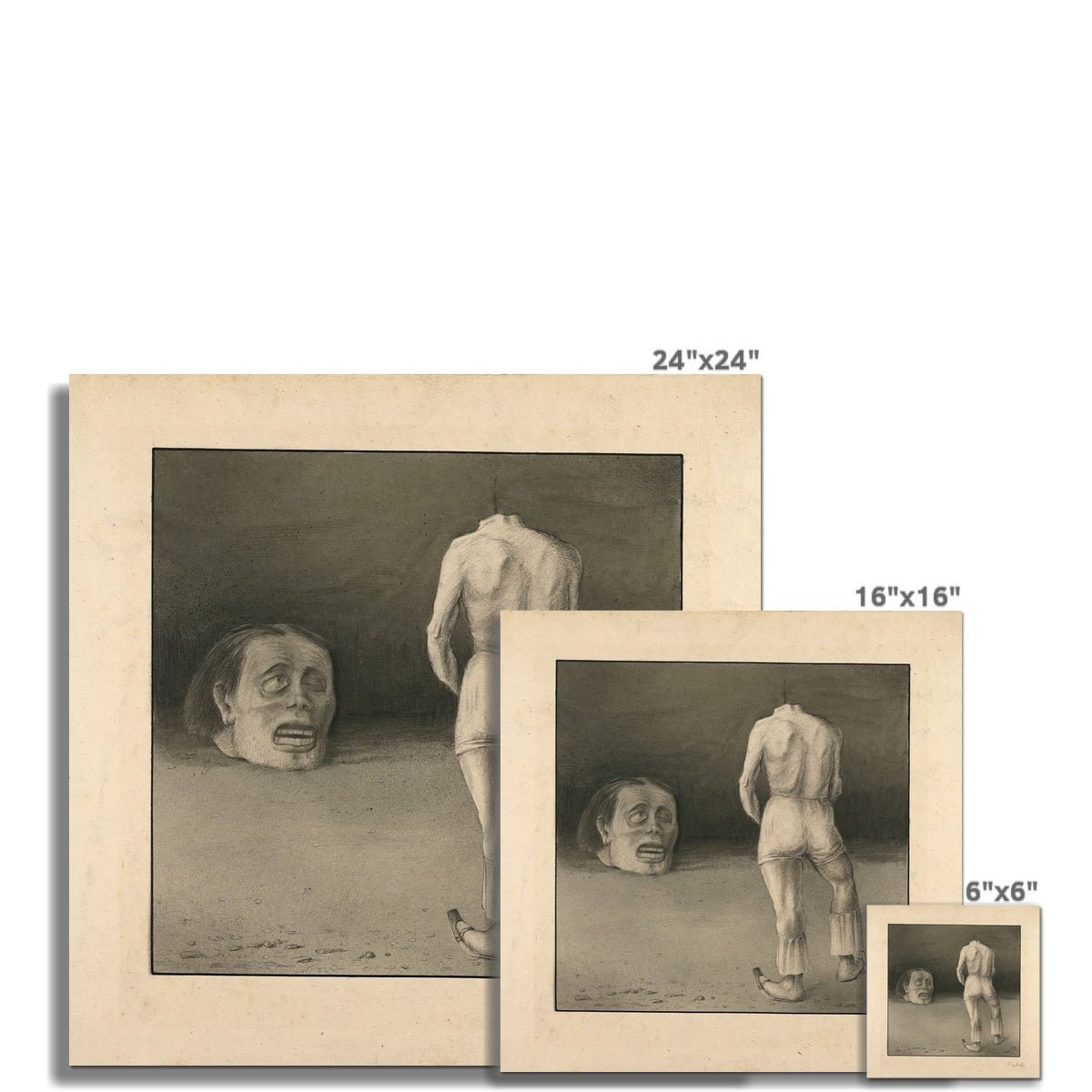 Alfred Kubin: Self Reflection, Mysterious Symbolist Art | Surreal Gothic Expressionist Fantasy Art | Strange Macabre Vintage Giclée Fine Art Print