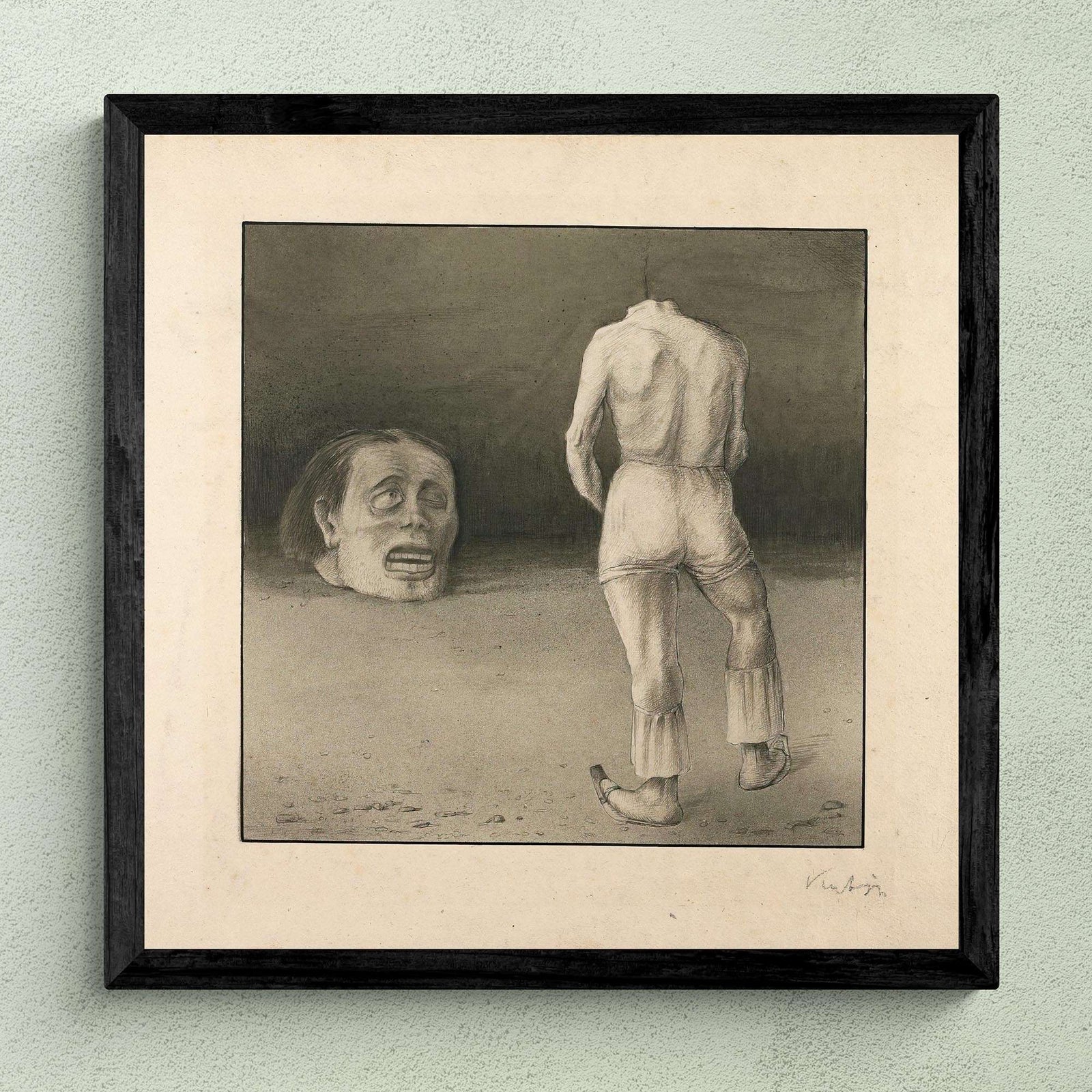 Alfred Kubin: Self Reflection, Mysterious Symbolist Art | Surreal Gothic Expressionist Fantasy Art | Strange Macabre Vintage Giclée Fine Art Print