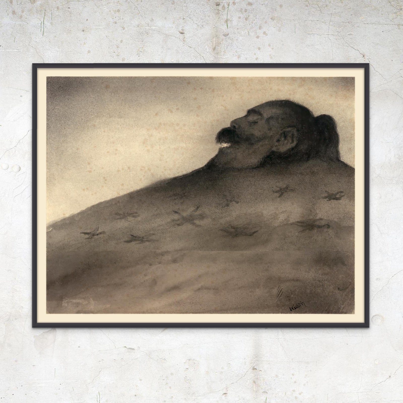 giclee 10"x8" Alfred Kubin: The Dolmen | Symbolist Antique Surrealism | Gothic Dark Fantasy Gift | Occult Crowley Death Supernatural Fine Art Print
