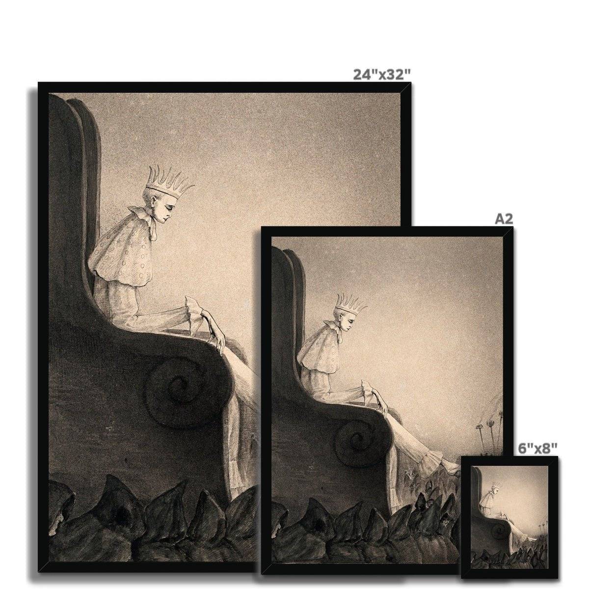 Alfred Kubin: The Last King, Symbolist (Anti Capitalist) Surreal Wall Art Antique Gothic Decor Dark Wiccan Pagan Occult Framed Art Print