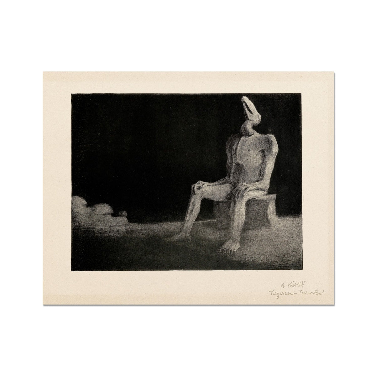 Alfred Kubin: The Past Forgotten, Swallowed, Symbolist Occult Wiccan Goth Dark Horror Illuminati Vintage Supernatural Weird Fine Art Print