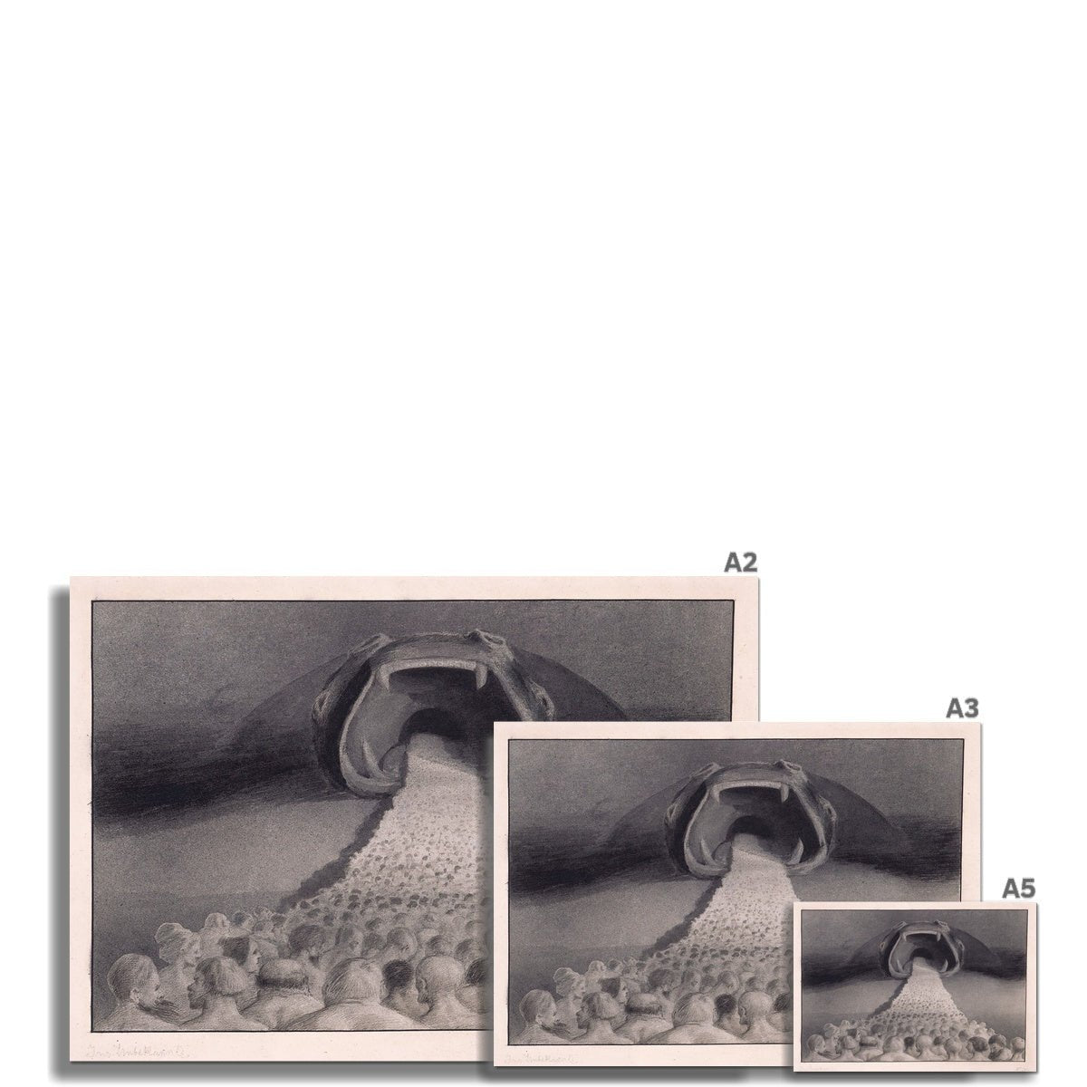 Alfred Kubin, Vers l’inconnu Symbolist Surrealist Gothic Goth Surreal Occult Supernatural Life and Death Decor Vintage Fine Art Print