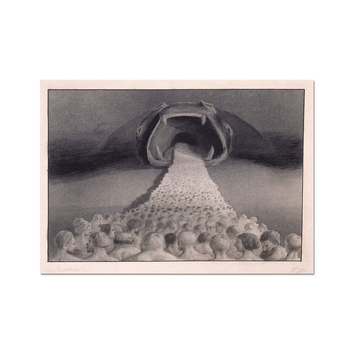 giclee Alfred Kubin, Vers l’inconnu Symbolist Surrealist Gothic Goth Surreal Occult Supernatural Life and Death Decor Vintage Fine Art Print