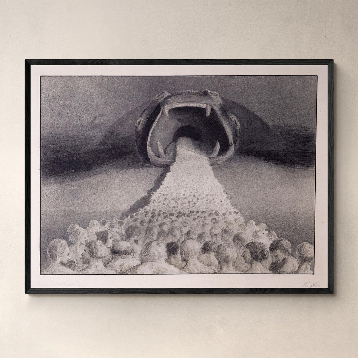 giclee A5 Landscape Alfred Kubin, Vers l’inconnu Symbolist Surrealist Gothic Goth Surreal Occult Supernatural Life and Death Decor Vintage Fine Art Print