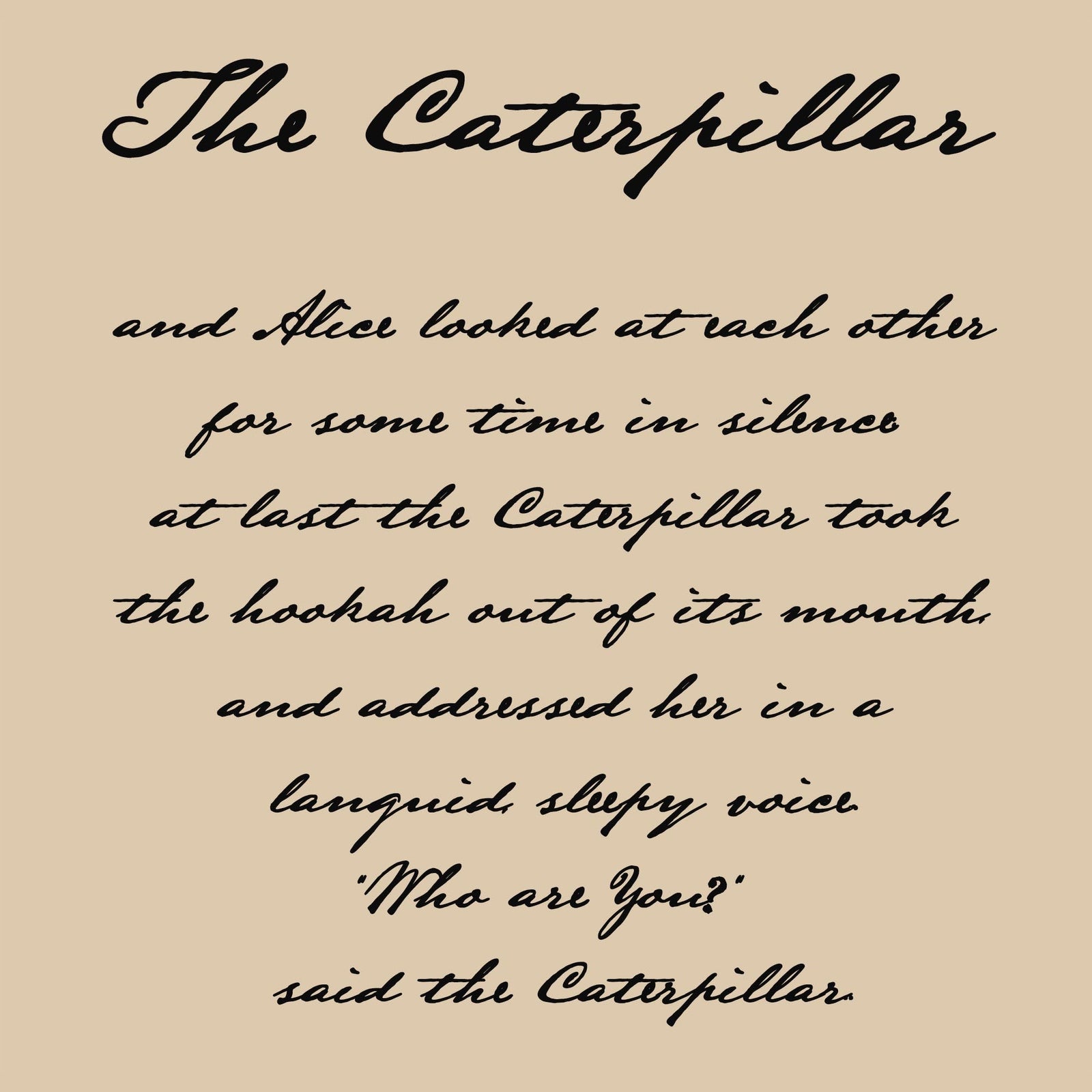 Alice In Wonderland Smoking Caterpillar with Hookah Double Sided Unisex Graphic Art T-shirt