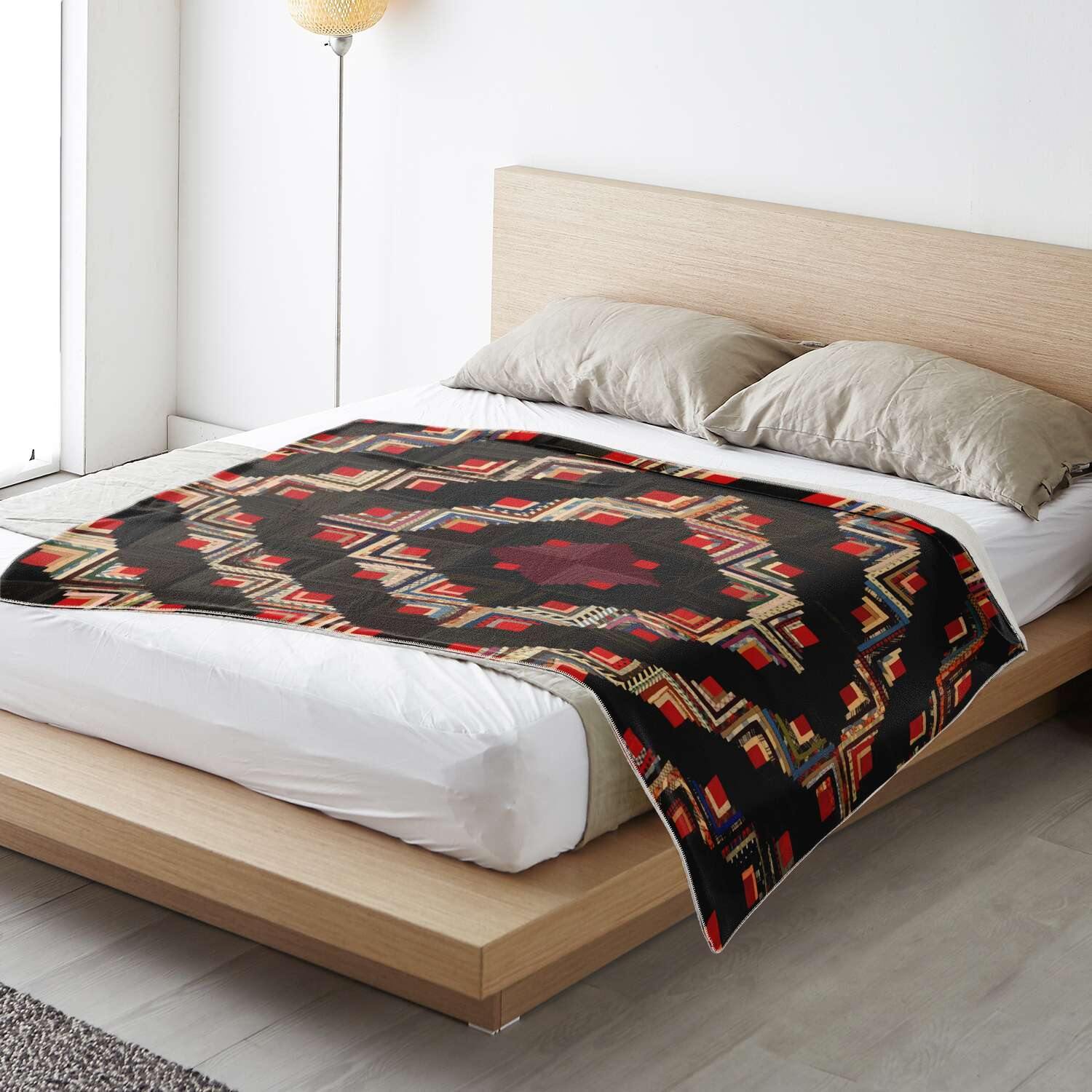 American Log-Cabin Quilt Design (19TH CENTURY) | Microfleece Blanket