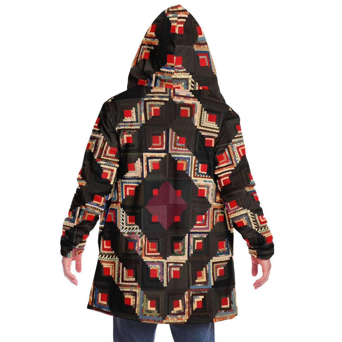 American Log-Cabin Quilt Unisex  Dream Cloak (19th century Cloak)