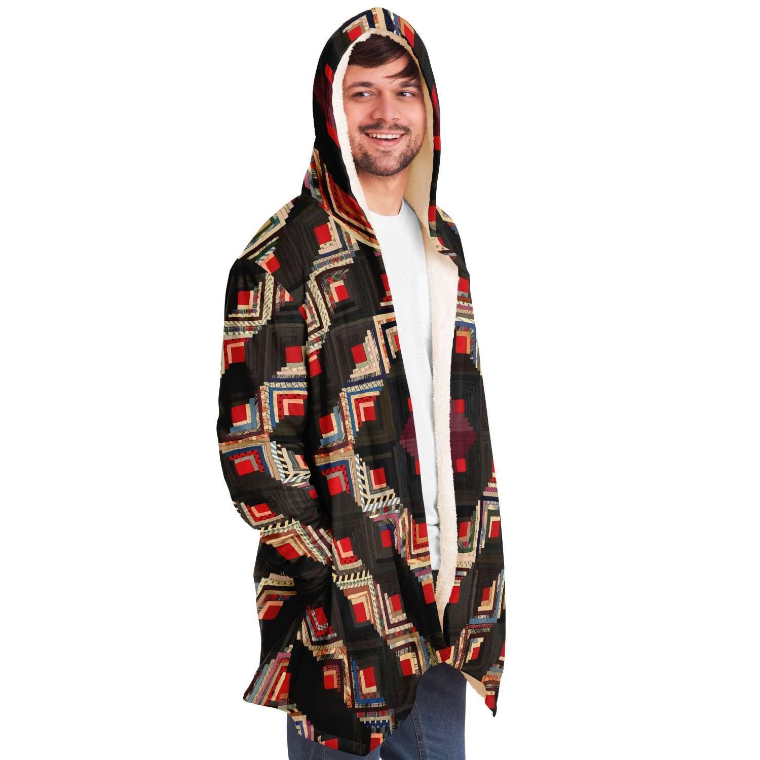 American Log-Cabin Quilt Unisex  Dream Cloak (19th century Cloak)