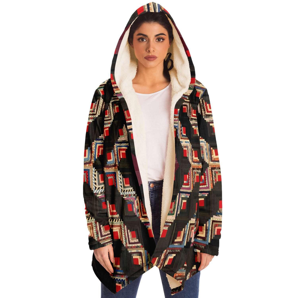 American Log-Cabin Quilt Unisex  Dream Cloak (19th century Cloak)