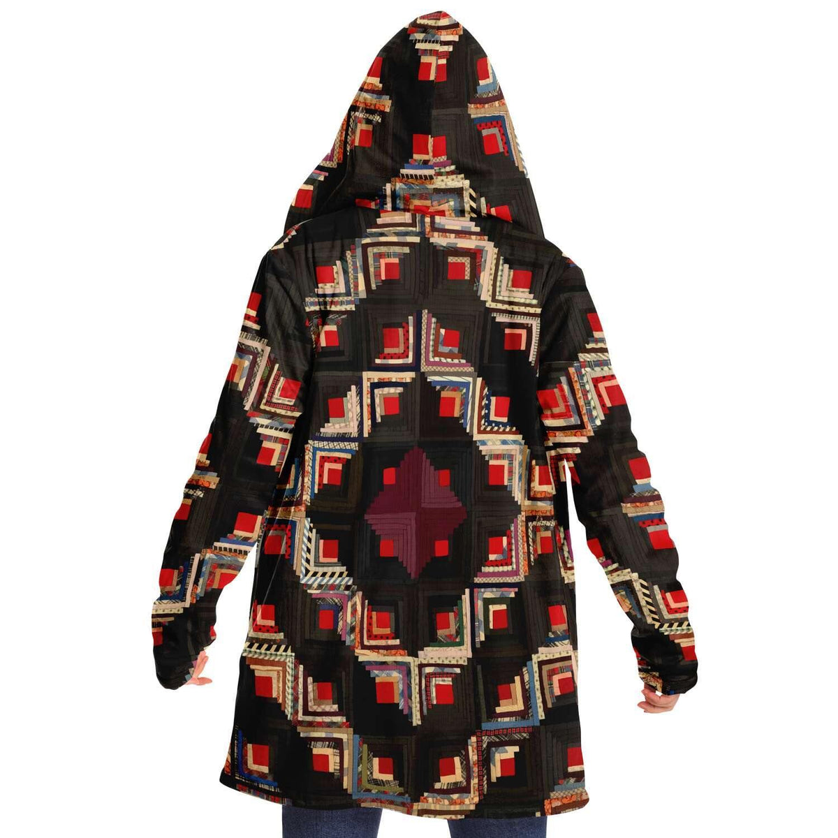 American Log-Cabin Quilt Unisex  Dream Cloak (19th century Cloak)