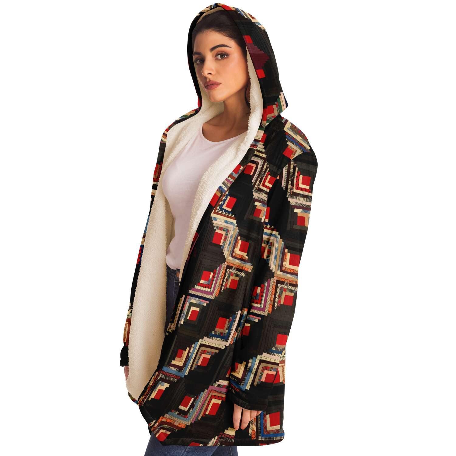 American Log-Cabin Quilt Unisex  Dream Cloak (19th century Cloak)