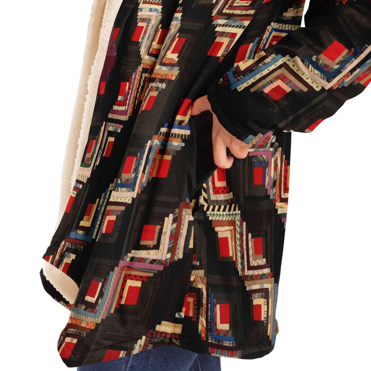 American Log-Cabin Quilt Unisex  Dream Cloak (19th century Cloak)