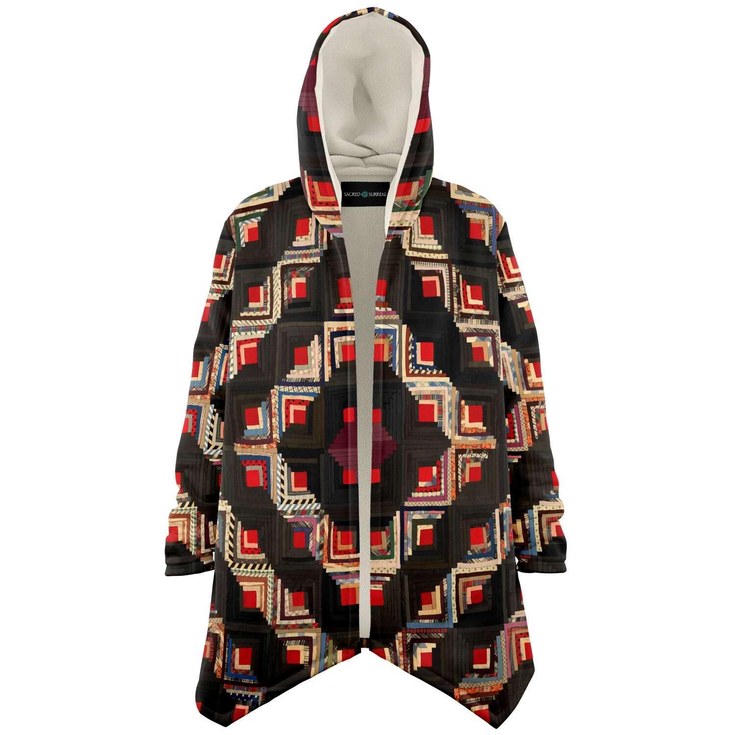 Dream Cloak XS American Log-Cabin Quilt  Unisex   Dream Cloak (19th century Cloak)