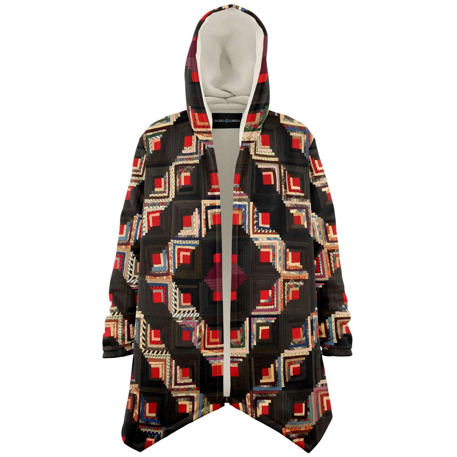 American Log-Cabin Quilt Unisex  Dream Cloak (19th century Cloak)